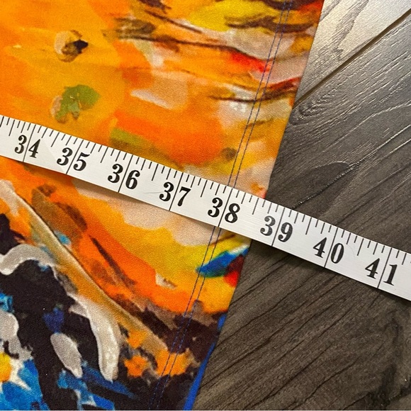 NWT Maloka Dress Hot Air Balloon Art capped sleeve outlined vneck fit & flare - Picture 16 of 16